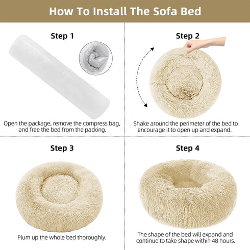 Calming Donut Dog Bed Anti-Anxiety