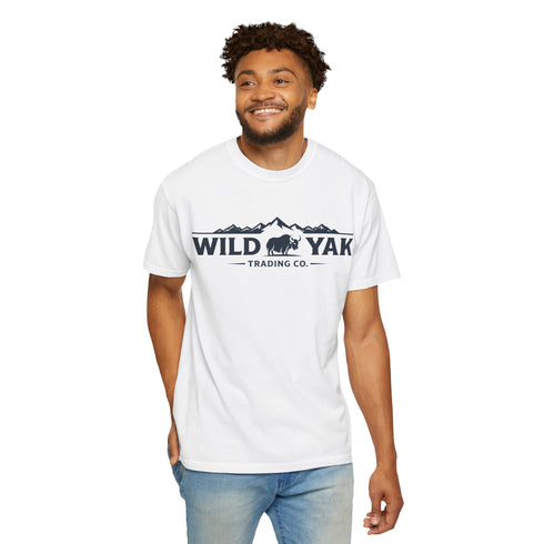 Wild Yak Logo on Unisex Garment-Dyed T-shirt