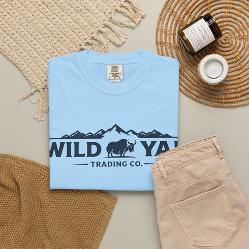 Wild Yak Logo on Unisex Garment-Dyed T-shirt