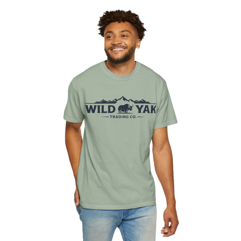 Wild Yak Logo on Unisex Garment-Dyed T-shirt