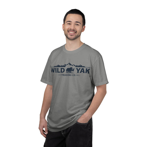 Wild Yak Logo on Unisex Garment-Dyed T-shirt