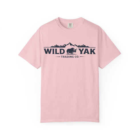 Wild Yak Logo on Unisex Garment-Dyed T-shirt
