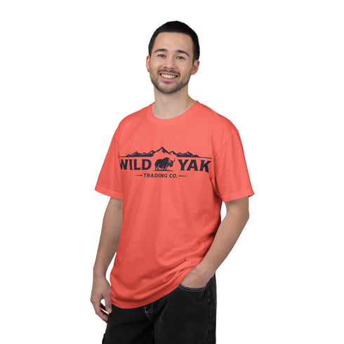 Wild Yak Logo on Unisex Garment-Dyed T-shirt
