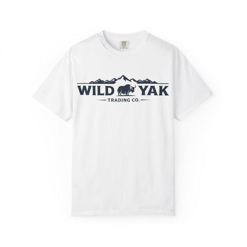 Wild Yak Logo on Unisex Garment-Dyed T-shirt
