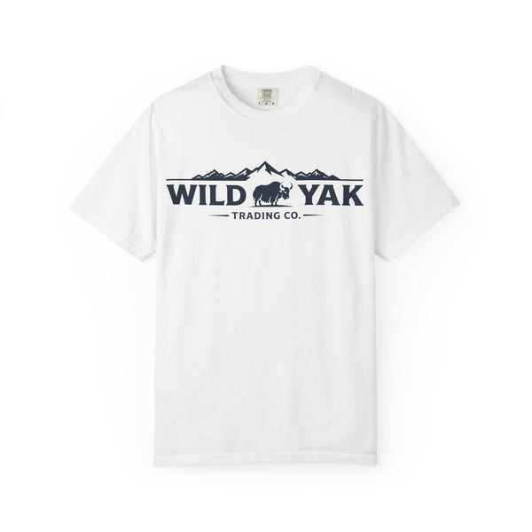 Wild Yak Logo on Unisex Garment-Dyed T-shirt