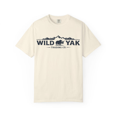 Wild Yak Logo on Unisex Garment-Dyed T-shirt