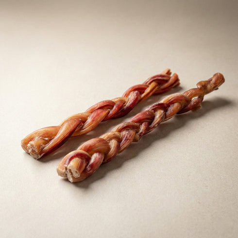 12in Braided Bully Stick (2-Pack)