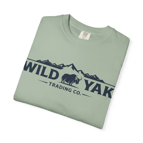 Wild Yak Logo on Unisex Garment-Dyed T-shirt