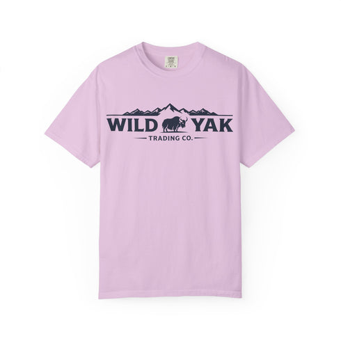 Wild Yak Logo on Unisex Garment-Dyed T-shirt