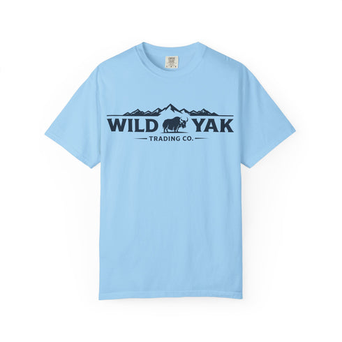 Wild Yak Logo on Unisex Garment-Dyed T-shirt