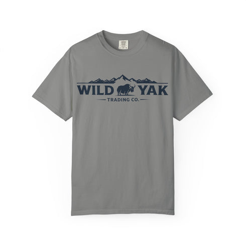 Wild Yak Logo on Unisex Garment-Dyed T-shirt