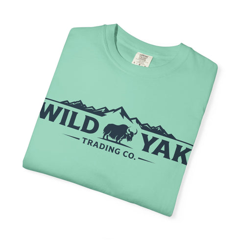 Wild Yak Logo on Unisex Garment-Dyed T-shirt