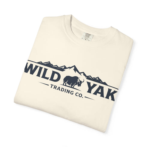 Wild Yak Logo on Unisex Garment-Dyed T-shirt