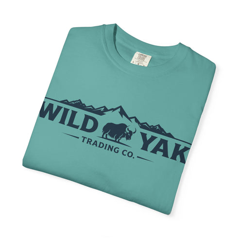 Wild Yak Logo on Unisex Garment-Dyed T-shirt
