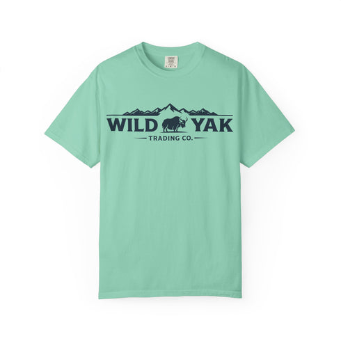 Wild Yak Logo on Unisex Garment-Dyed T-shirt
