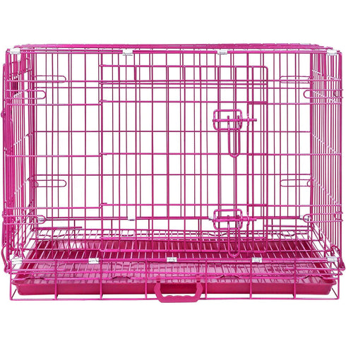 24-42" Pink Wire Dog Crate RED24-42