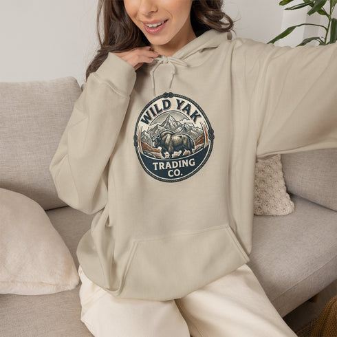 Wild Yak Trading Co. Hoodie — Vintage Mountain Outdoor Sweatshirt