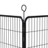 Dog Playpen, 16 Panels Pet Exercise Pen Indoor / Outdoor Fence With Anti Skid Base - Black