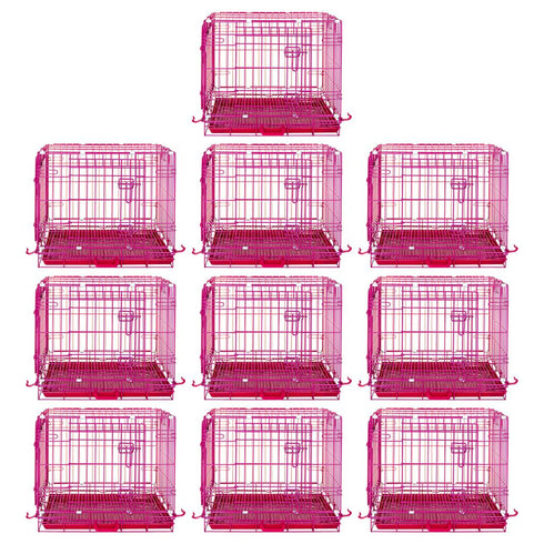 24-42" Pink Wire Dog Crate RED24-42