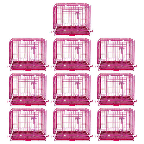 24-42" Pink Wire Dog Crate RED24-42