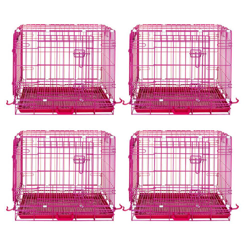 24-42" Pink Wire Dog Crate RED24-42