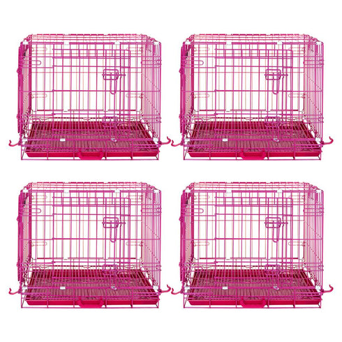 24-42" Pink Wire Dog Crate RED24-42
