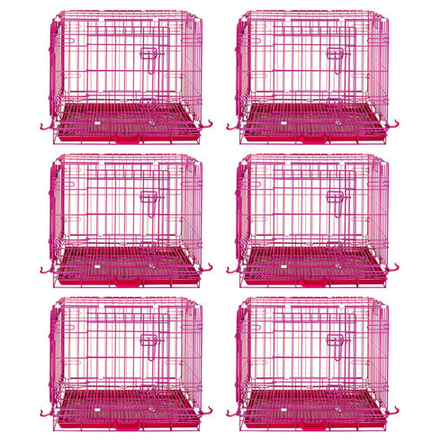 24-42" Pink Wire Dog Crate RED24-42