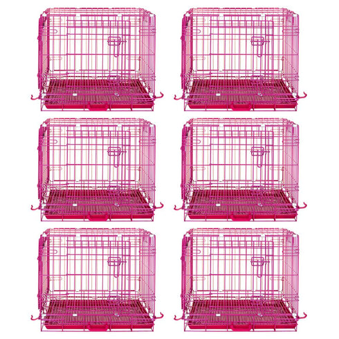 24-42" Pink Wire Dog Crate RED24-42