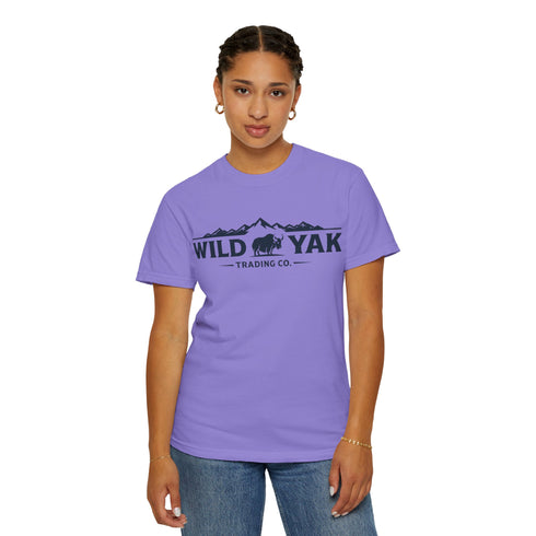 Wild Yak Logo on Unisex Garment-Dyed T-shirt