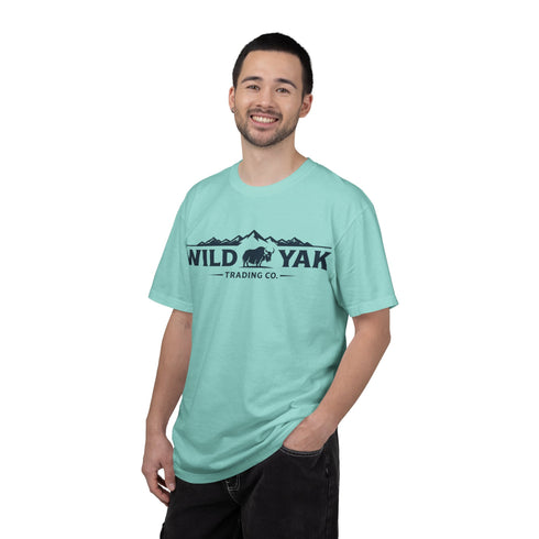 Wild Yak Logo on Unisex Garment-Dyed T-shirt