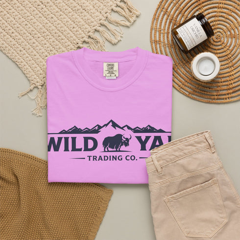 Wild Yak Logo on Unisex Garment-Dyed T-shirt