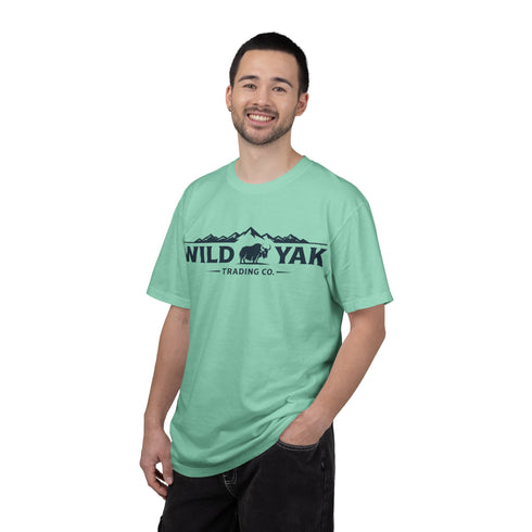 Wild Yak Logo on Unisex Garment-Dyed T-shirt