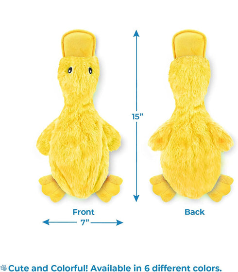 Best Pet Supplies Dog Toys For Small Medium And Large Breeds Cute No-Stuffed And Stuffed Duck With Soft Squeaky Fun For Indoor Puppies And Premium Puppies Plush No Mess Chewing And Playing