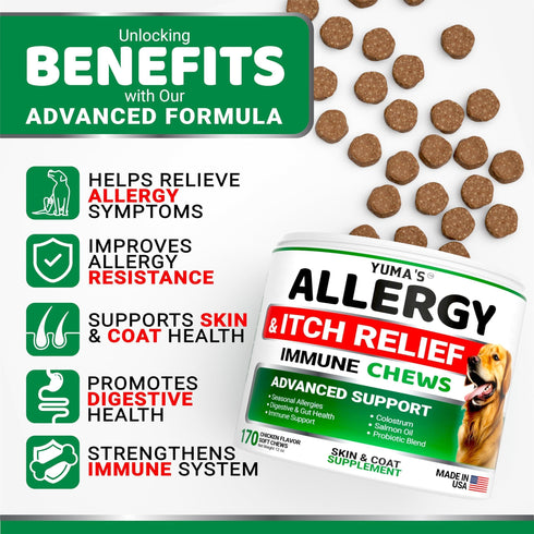 Dog Allergy Relief Chews 170 Count Itchy Skin Relief