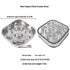 Pet Square Stainless Steel Slow Feeding Bowl