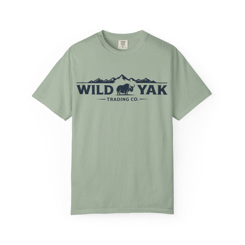 Wild Yak Logo on Unisex Garment-Dyed T-shirt