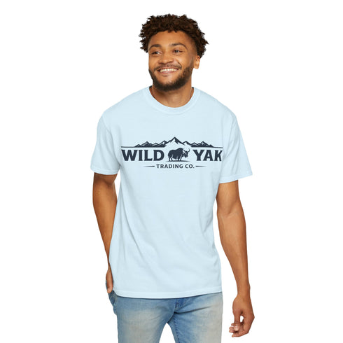 Wild Yak Logo on Unisex Garment-Dyed T-shirt