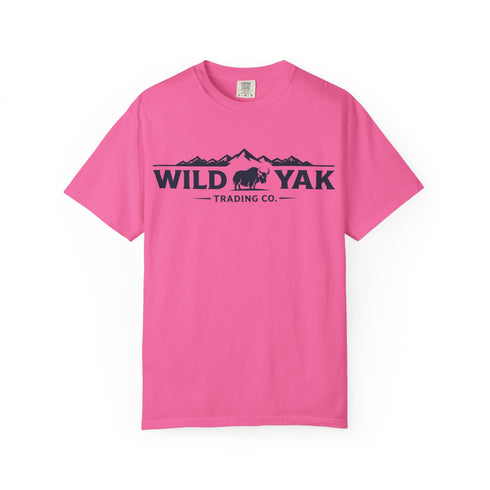 Wild Yak Logo on Unisex Garment-Dyed T-shirt