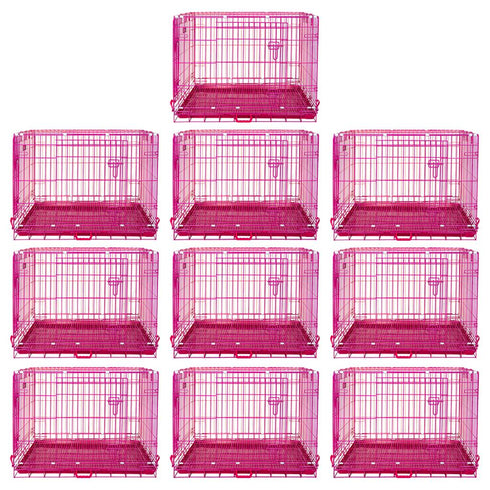 24-42" Pink Wire Dog Crate RED24-42