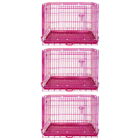 24-42" Pink Wire Dog Crate RED24-42