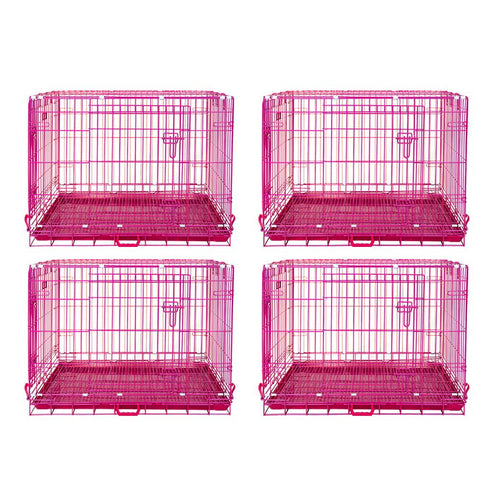 24-42" Pink Wire Dog Crate RED24-42