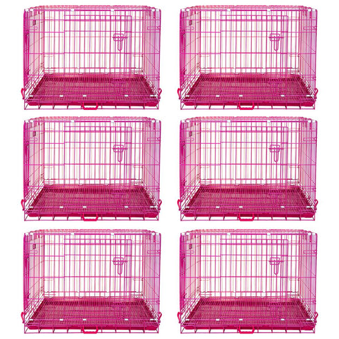24-42" Pink Wire Dog Crate RED24-42