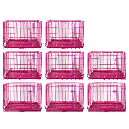 24-42" Pink Wire Dog Crate RED24-42