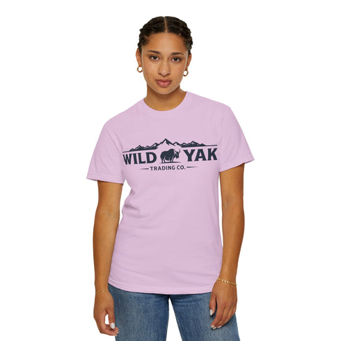 Wild Yak Logo on Unisex Garment-Dyed T-shirt