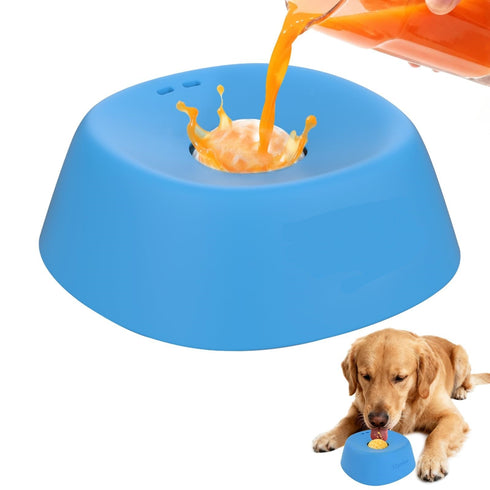 Pet Slow Feeder Non-Slip Spherical Dog Licking Bowl Anti-Choking Dog Bowl Lick Toy For Liquid Treats Bone Broth Yogurt