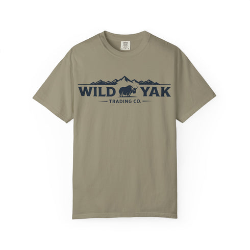 Wild Yak Logo on Unisex Garment-Dyed T-shirt