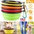 4Pcs Silicone Collapsible Dog Bowls BPA Free Travel Dog Bowl Foldable Cat Dog Food Water Bowl w/ Carabiner Clip For Traveling Walking Hiking
