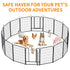 Dog Playpen, 16 Panels Pet Exercise Pen Indoor / Outdoor Fence With Anti Skid Base - Black