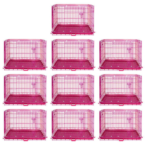 24-42" Pink Wire Dog Crate RED24-42