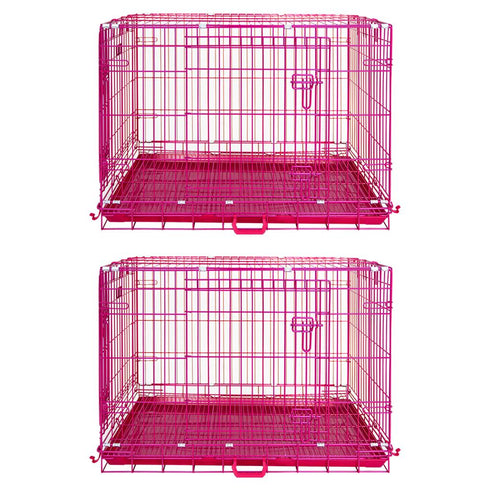 24-42" Pink Wire Dog Crate RED24-42
